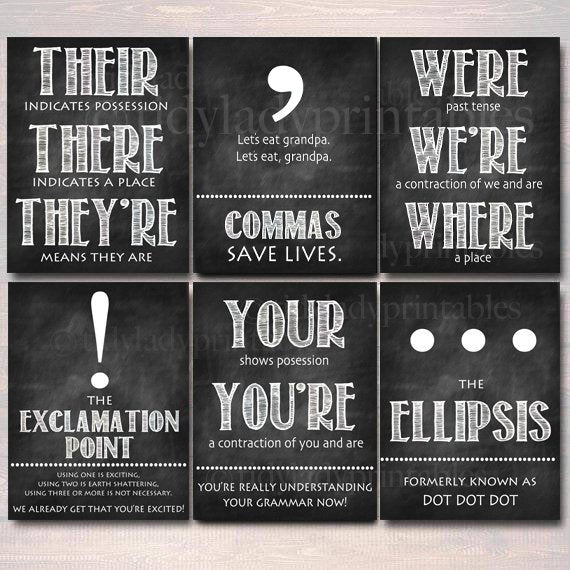 printable punctuation poster