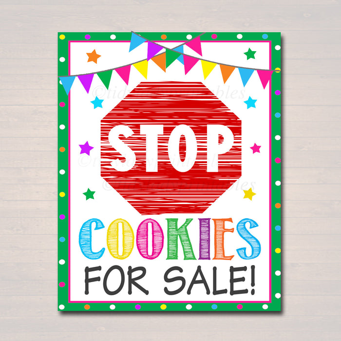 Cookie Booth Sign, Stop Cookies Sold Here, Printable Cookie Drop Banne — TidyLady Printables cookie-booth-sign-stop-cookies-sold-here-printable-cookie-drop-banne-tidylady-printables