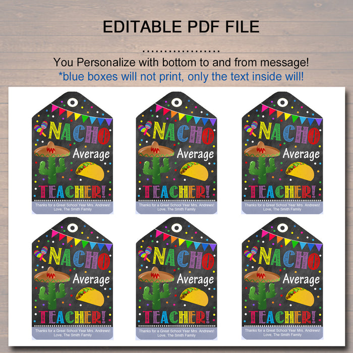 nacho-average-teacher-staff-appreciation-printable-gift-tag-tidylady-printables for Nacho Average Principal Free Printable Nacho Average Teacher/Staff Appreciation Printable Gift Tag — TidyLady Printables for Nacho Average Principal Free Printable