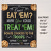 Cookie Booth Sign, If You Can't Eat 'Em Treat 'Em, Donate Cookies For Military Troops, Printable Cookie Drop Banner, INSTANT DOWNLOAD
