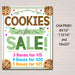 Cookie Booth Price Sign, Stop Cookies For Sale! Printable Cookie Drop Banner, Cookie Booth Sales Poster, INSTANT DOWNLOAD Fundraiser Booth