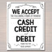 PRINTABLE Credit Card Sign, Fundraising Booth, Bake Sale, Cookie Booth Sign We Accept Credit Cards Cookie Banner, Craft Sale Booth Poster
