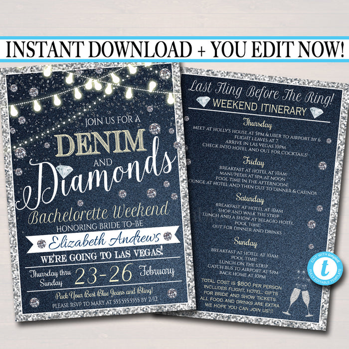 denim and diamonds party