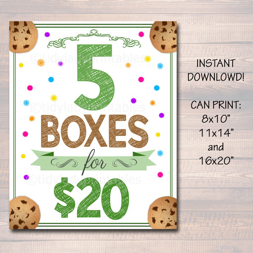 Cookie Booth Price Sign, Stop Cookies Sold Here, Printable Cookie Drop Banner, Cookie Booth Sales Poster, INSTANT DOWNLOAD Fundraiser Booth