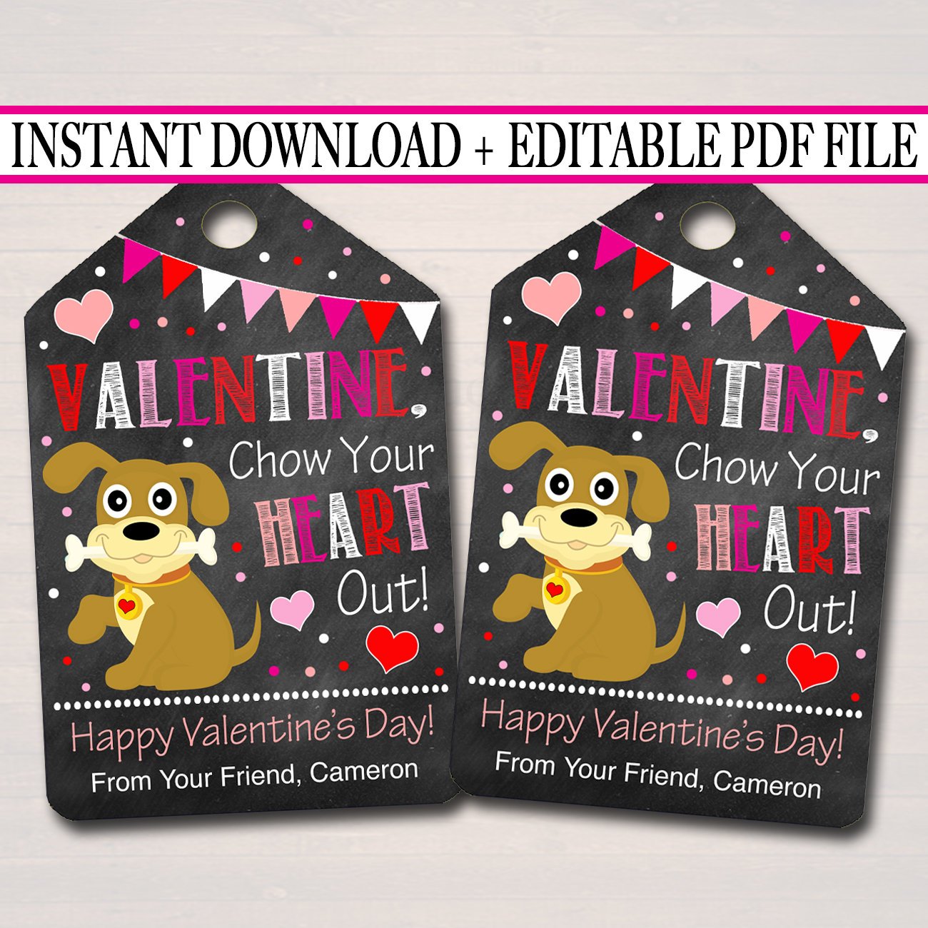 valentine-s-day-kids-gift-tags-tidylady-printables for Free Printable Dog Treat Labels Valentine's Day Kids Gift Tags | TidyLady Printables for Free Printable Dog Treat Labels