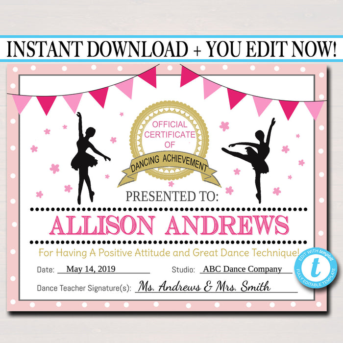 Dancer Certificate , Dancing Award, Dancer Printable, Participation Aw — TidyLady Printables dancer-certificate-dancing-award-dancer-printable-participation-aw-tidylady-printables