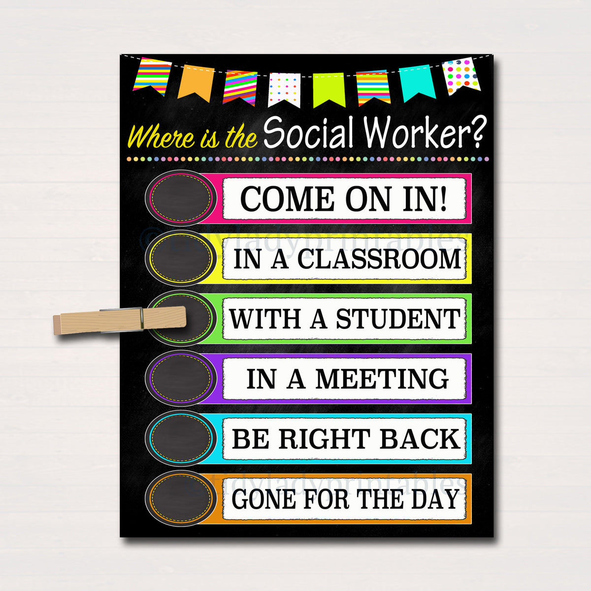 Social Work Welcomesign Where is the Social Worker Door Sign | TidyLady Printables