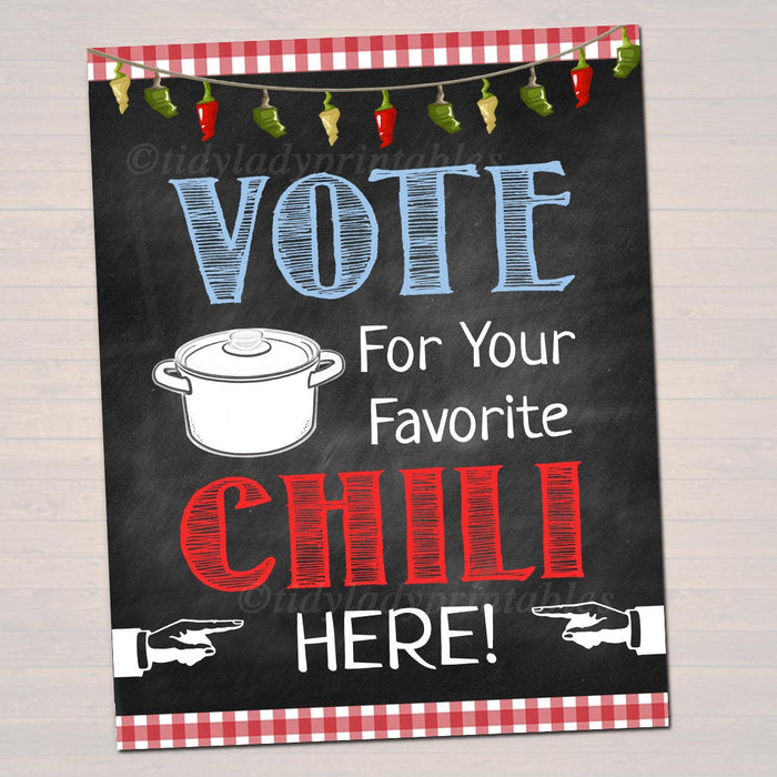 Chili Cook Off Decor | TidyLady Printables chili-cook-off-decor-tidylady-printables