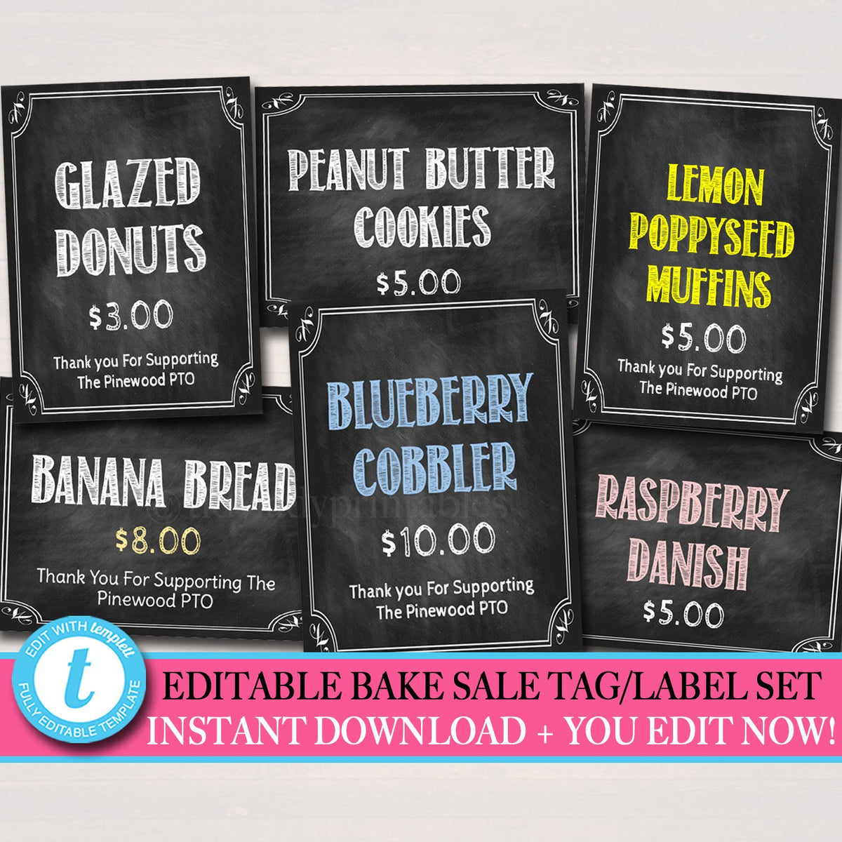 Bake Sale Tags, Printable PTA, PTO Flyer, School Family Fundraiser Eve — TidyLady Printables bake-sale-tags-printable-pta-pto-flyer-school-family-fundraiser-eve-tidylady-printables