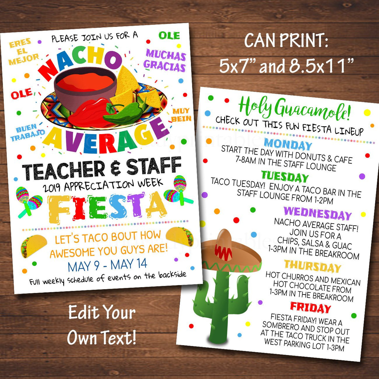 Nacho Average - Teacher Appreciation Week Invite Printable — TidyLady ...