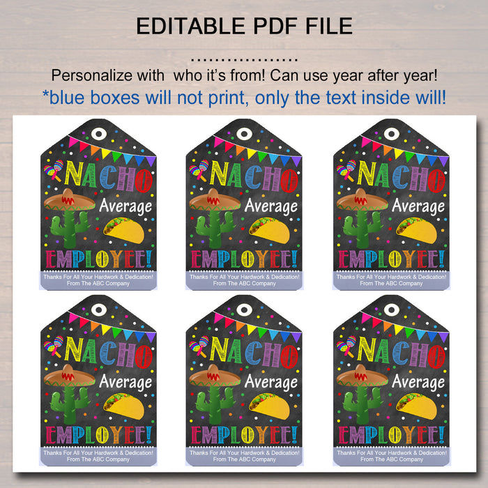 nacho-average-employee-appreciation-gift-tags-printable-tidylady-printables for Free Printable Nacho Average Staff Nacho Average Employee Appreciation Gift Tags - Printable β TidyLady Printables for Free Printable Nacho Average Staff