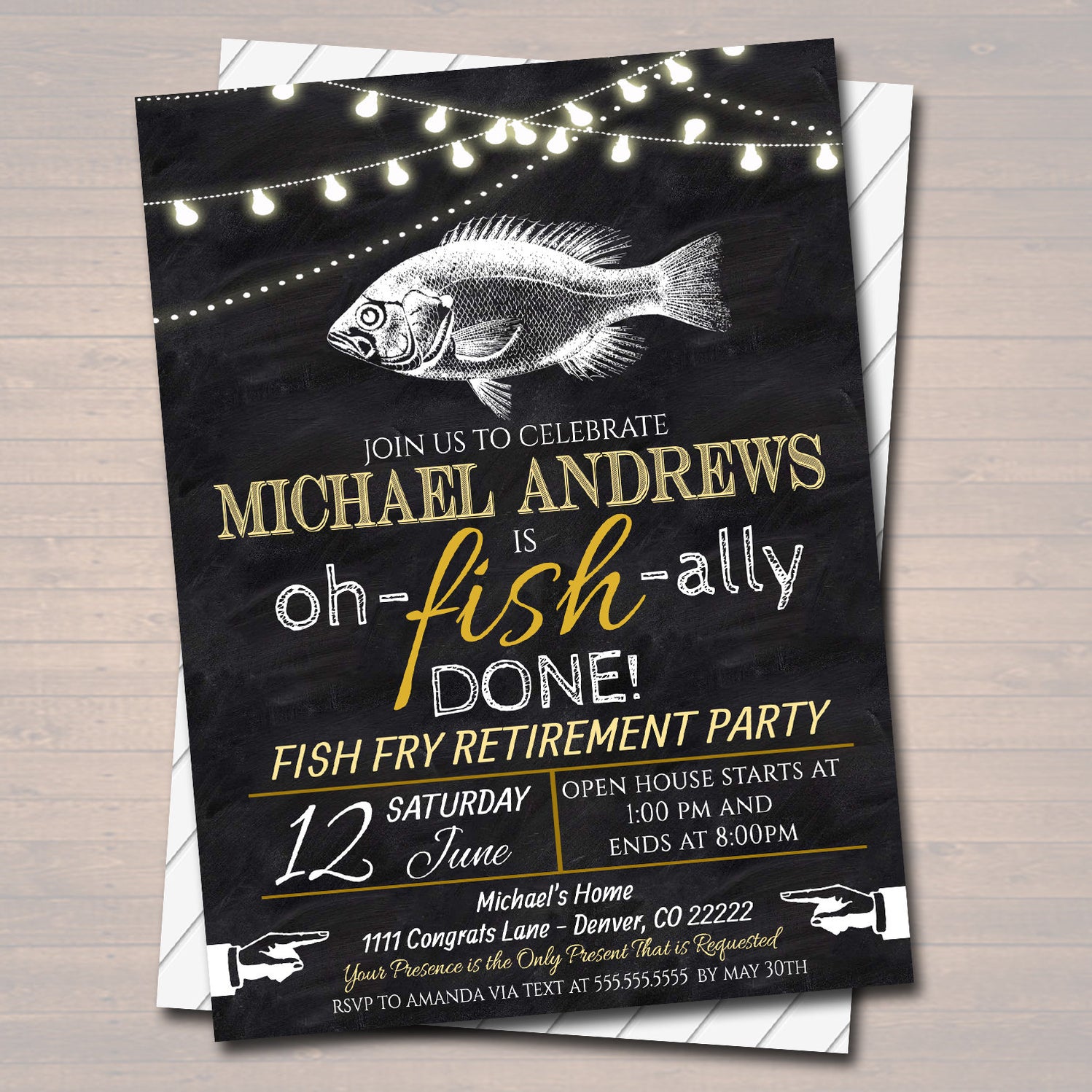 Fish Fry Graduation Invitation | TidyLady Printables
