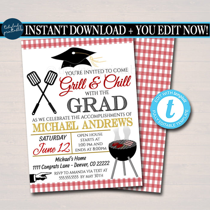 Free Printable Graduation Bbq Invitations Free Printable Graduation Bbq Invitations