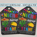 EDITABLE Nacho Average Team Appreciation Favor Thank you Gift Tags, Mexican Themed Team Appreciation Editable Pdf File INSTANT DOWNLOAD