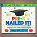 EDITABLE DATE Pre-K Graduation Photo Prop, Last Day End of School Chalkboard Poster, Boy PreK Graduate Sign, Nailed It! DIY Instant Download