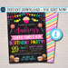 EDITABLE Kids Candy Themed Party Birthday Invitation, Girls Cupcake Party Candyland Digital Invite, Sweet Cupcake Wars, INSTANT DOWNLOAD