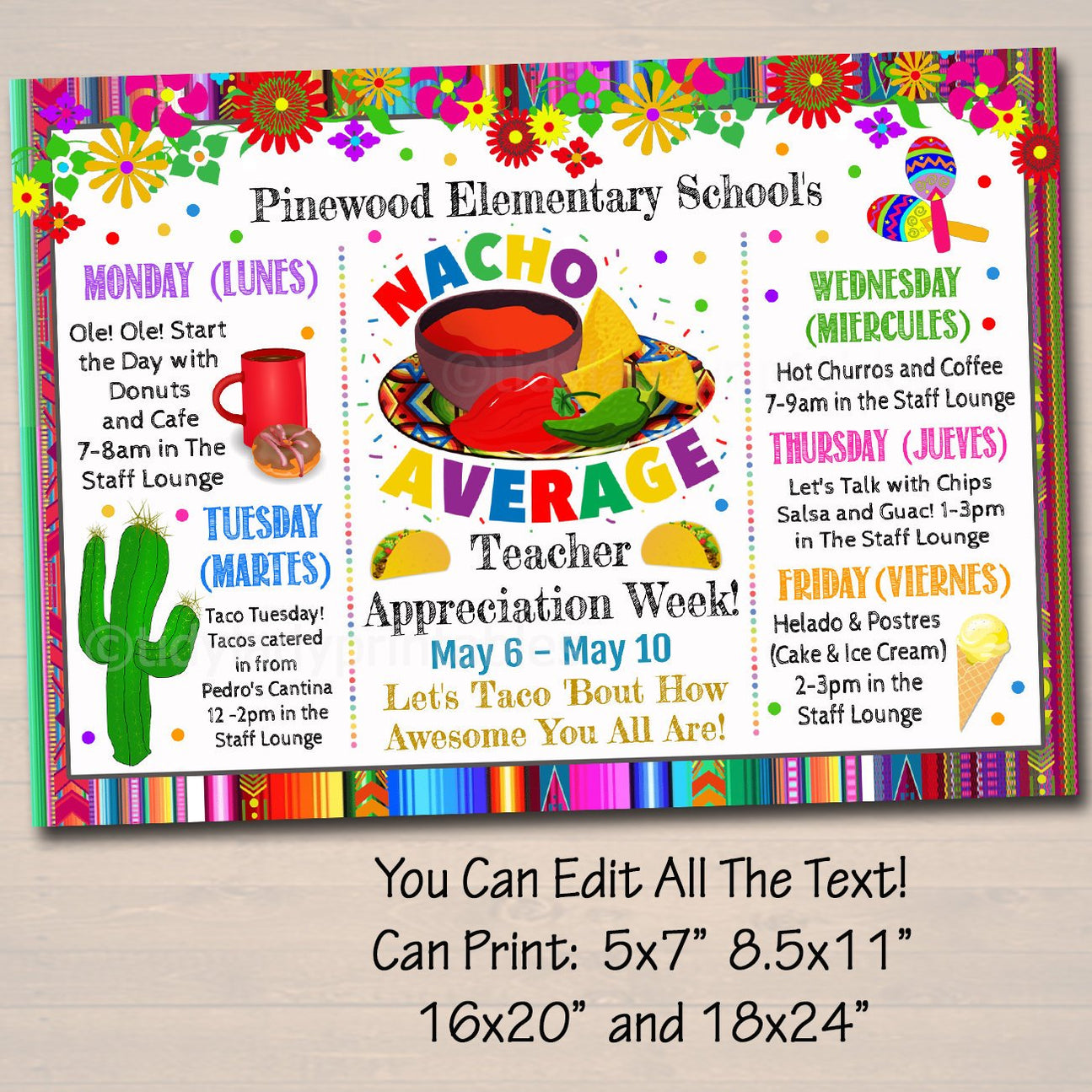 Nacho Average Theme - Teacher Appreciation Week Printable — TidyLady ...