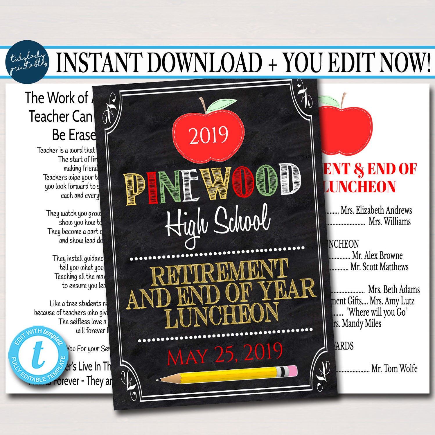 Retirement Ceremony Program | TidyLady Printables