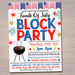 EDITABLE Patriotic Neighborhood Block Party Invite, Printable, Bbq Picnic Summer Party, 4th of July, Memorial Day Flyer, INSTANT DOWNLOAD
