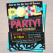 EDITABLE Summer Pool Volleyball Party Invitation, Printable Digital Invite Back to School, Team BBQ, End of School, Girl Pool Birthday Party