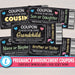 EDITABLE Pregnancy Announcement Coupons, INSTANT DOWNLOAD, Printable Coupons, Good For One Grandchild, Niece, Grandparents Aunt, Daddy to Be