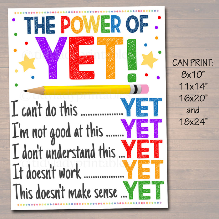 The Power Of Yet Growth Mindset Poster | TidyLady Printables the-power-of-yet-growth-mindset-poster-tidylady-printables