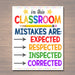 Classroom Decor, Mistakes Are Proof You're Trying Poster, Classroom Poster, Educational Motivational Poster, Mistakes Expected, Respected