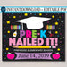 EDITABLE DATE Pre-K Graduation Photo Prop, End of School Chalkboard Poster, Last Day of PreK Nailed It! Printable Sign, DIY Instant Download