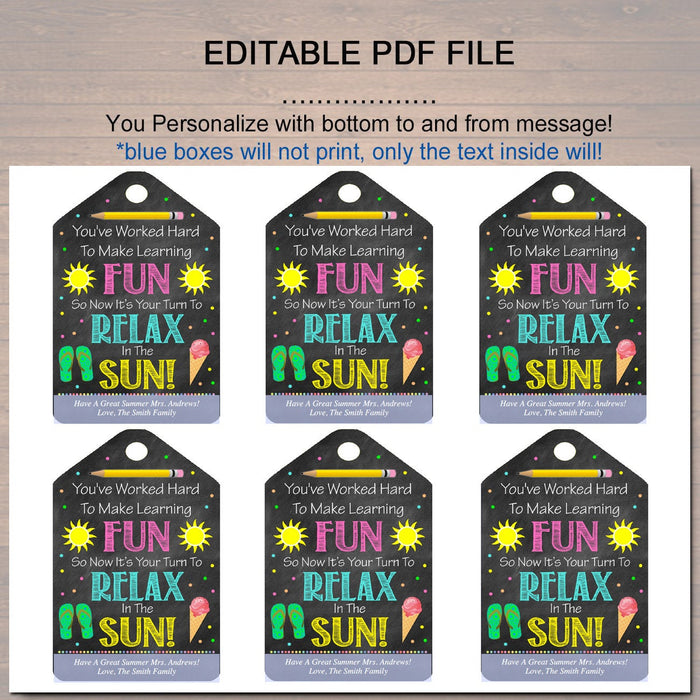 teacher-appreciation-gift-tag-tidylady-printables for Come Inside It S Fun Inside Free Printable Teacher Appreciation Gift Tag | TidyLady Printables for Come Inside It S Fun Inside Free Printable