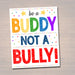 Anti Bully Poster Set, Classroom Decor, Counselor Office Decor, Educational Classroom Decor, No Bullying Prevention Signs School Office Art