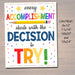 Every Accomplishment Starts Decision to Try Poster, Classroom Poster, Classroom Decor, Printable Wall Art, INSTANT DOWNLOAD, Growth Mindset
