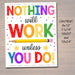 Nothing Will Work Unless You Do, Motivational Classroom Poster, Principal Office Decor, Printable Wall Art INSTANT DOWNLOAD School Counselor