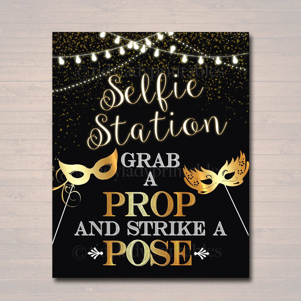 Selfie Station Sign | TidyLady Printables selfie-station-sign-tidylady-printables