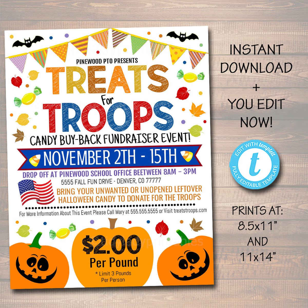 Candy Donation Flyer for School Halloween Trunk-o-treat or -  Sweden