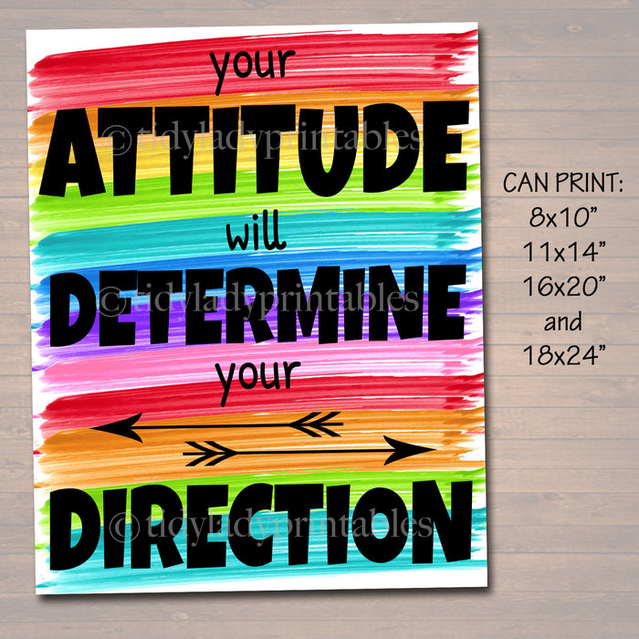 Classroom Printable Poster, Counselor Office Decor, Social Worker, High School Classroom Poster, Positive Attitude, Motivational Teen Art