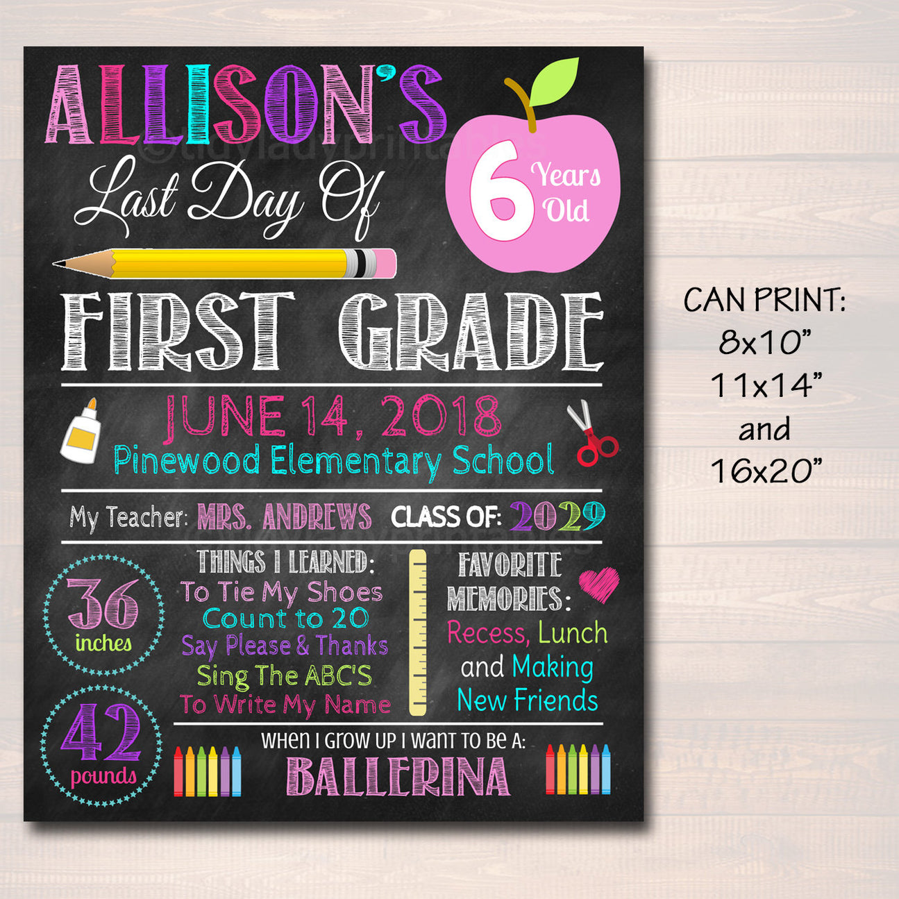 Last Day of School Sign | TidyLady Printables