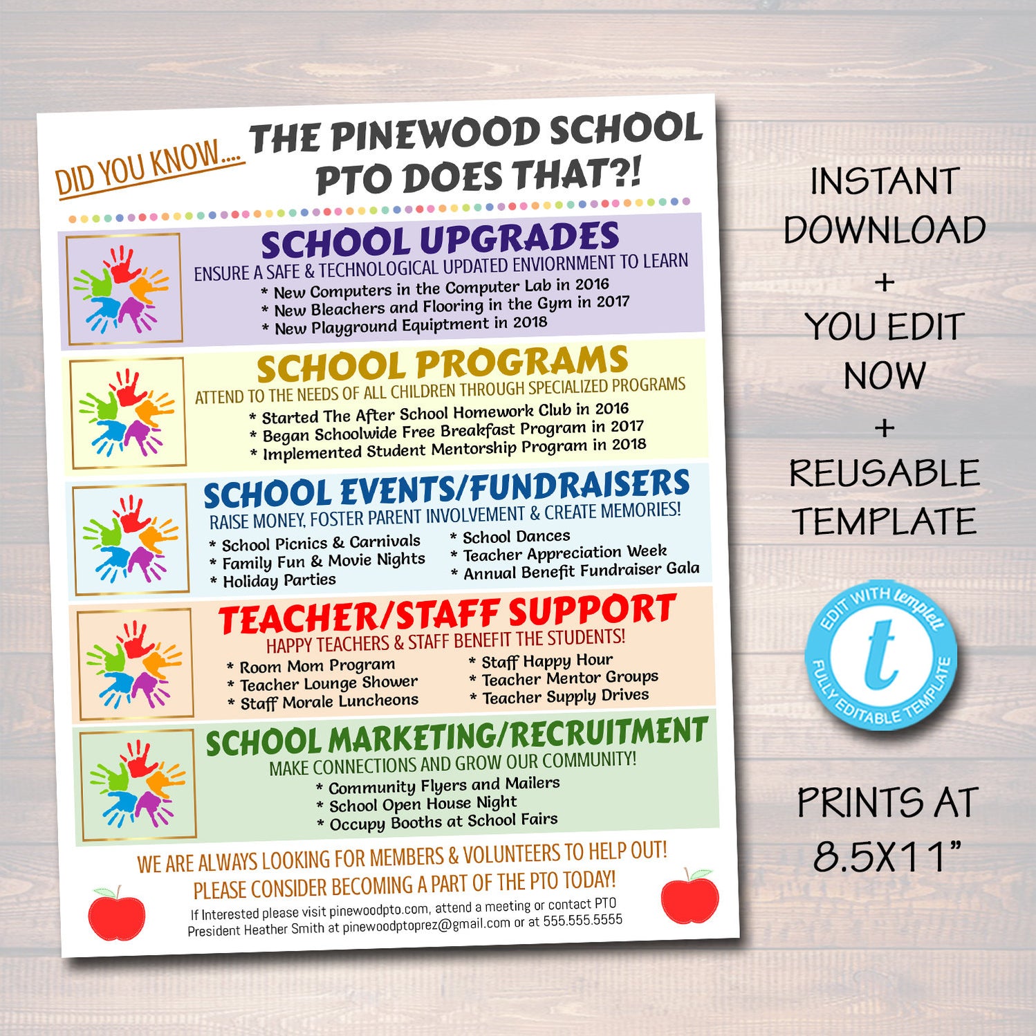 Pto Pta Form -did You Know The Pto Pta Does That- Template — Tidylady 