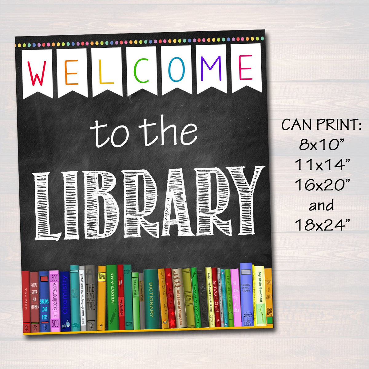 Welcome Library School Sign | TidyLady Printables