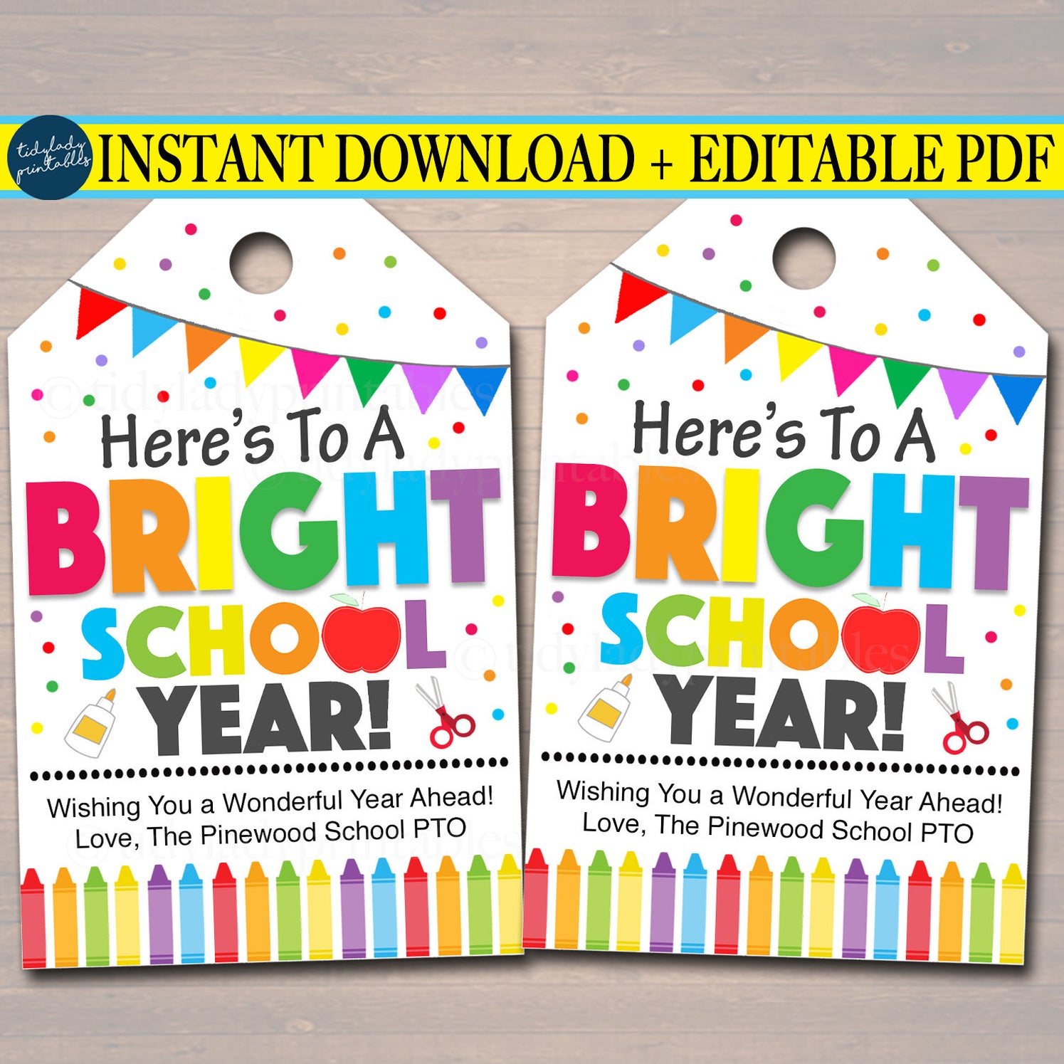 First Day Of School Gift Tags & Labels | TidyLady Printables