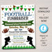 EDITABLE Football Fundraiser Flyer, Printable PTA PTO Flyer, School Benefit Fundraiser Event Poster Digital Party, Football Party Invitation