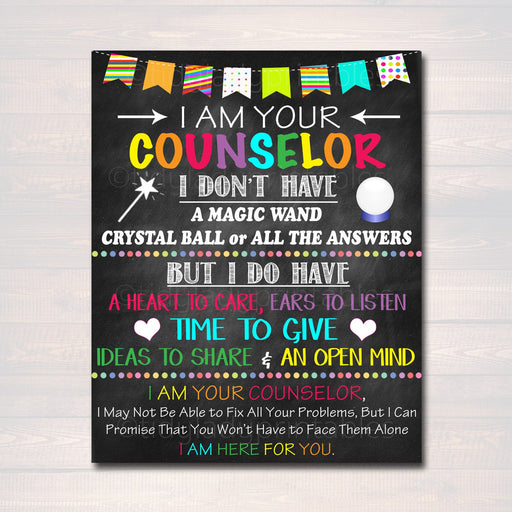 PRINTABLE Counselor Office Decor, I am Your Counselor Sign, Professional Counselor Gift, Counseling Office Wall Art Decor, INSTANT DOWNLOAD