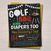 Editable Golf and BBQ Baby Shower Invitation Chalkboard Printable Baby Sprinkle, Couples Man Diaper Shower Party Invite, INSTANT DOWNLOAD