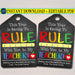 EDITABLE This Year Will Rule With You As My Teacher Ruler Tags Student First Day of School Year Printable Teacher Gift Idea INSTANT DOWNLOAD