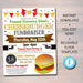 EDITABLE Hamburger Fundraiser Flyer, Printable PTA, PTO, School Church Grill Out Bbq Event, Team Sports Charity Printable Cheeseburger Flyer