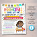 EDITABLE Principal for a Day Contest Fundraiser Flyer, Printable Handout, School Fundraising Event, PTO PTA Event, Instant Download Template