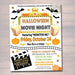 EDITABLE Halloween Movie Night Flyer, Printable PTA PTO Flyer Fall School Church Benefit Fundraiser Event Poster Digital Cinema Party Invite