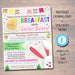 EDITABLE Easter Brunch Egg Hunt Flyer, Printable Invite Party Invitation pto pta Church Community Kids Breakfast with the Easter Bunny Event
