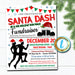 Santa Run Flyer, Christmas Race, Santa Dash, School Church Pto Pta Fundraiser, Xmas Event Editable Template, Holiday Party, DIY Self-Editing