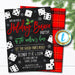 Christmas Bunco Party Invitation, Adult Holiday Invite, Xmas Cocktail Games Party, Winter Party Editable Template, DIY Self-Editing Download