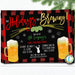 Christmas Beer Party Invitation, Adult Holiday Brewery Invite, Xmas Work Staff Cocktail Party, Editable Template, DIY Self-Editing Download